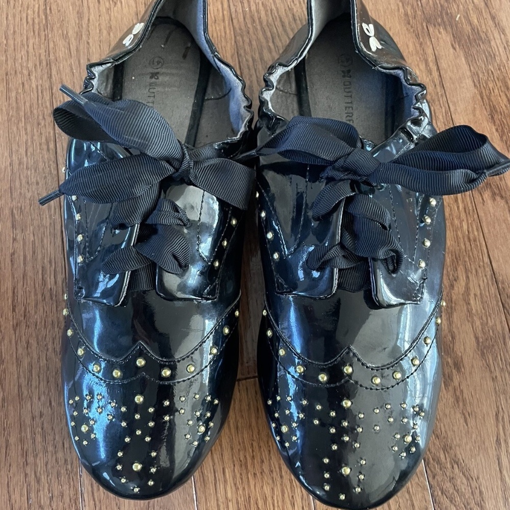 Butterfly Twists Black Oxford Oxfords Patent Leather Shoes Womens 8.5 - Picture 4 of 9